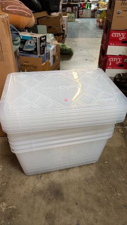 GreenMade InstaView Multi-Use Storage Bin, 45 Quart, Clear, 3 ct