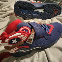 Custom Captain America Jordan 8