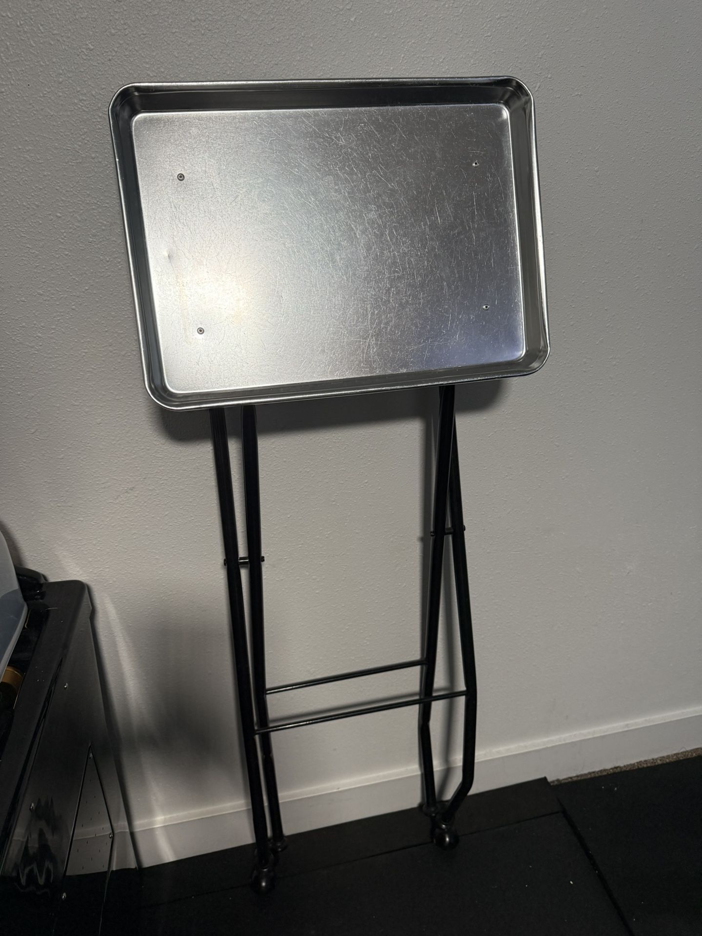 Rolling Folding Salon Tray – Silver