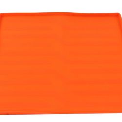 Griddle Mat, Heat Resistant and Durable Silicone Grill Cover, Easy to, No Sticking for Cooking (17in Orange Handle