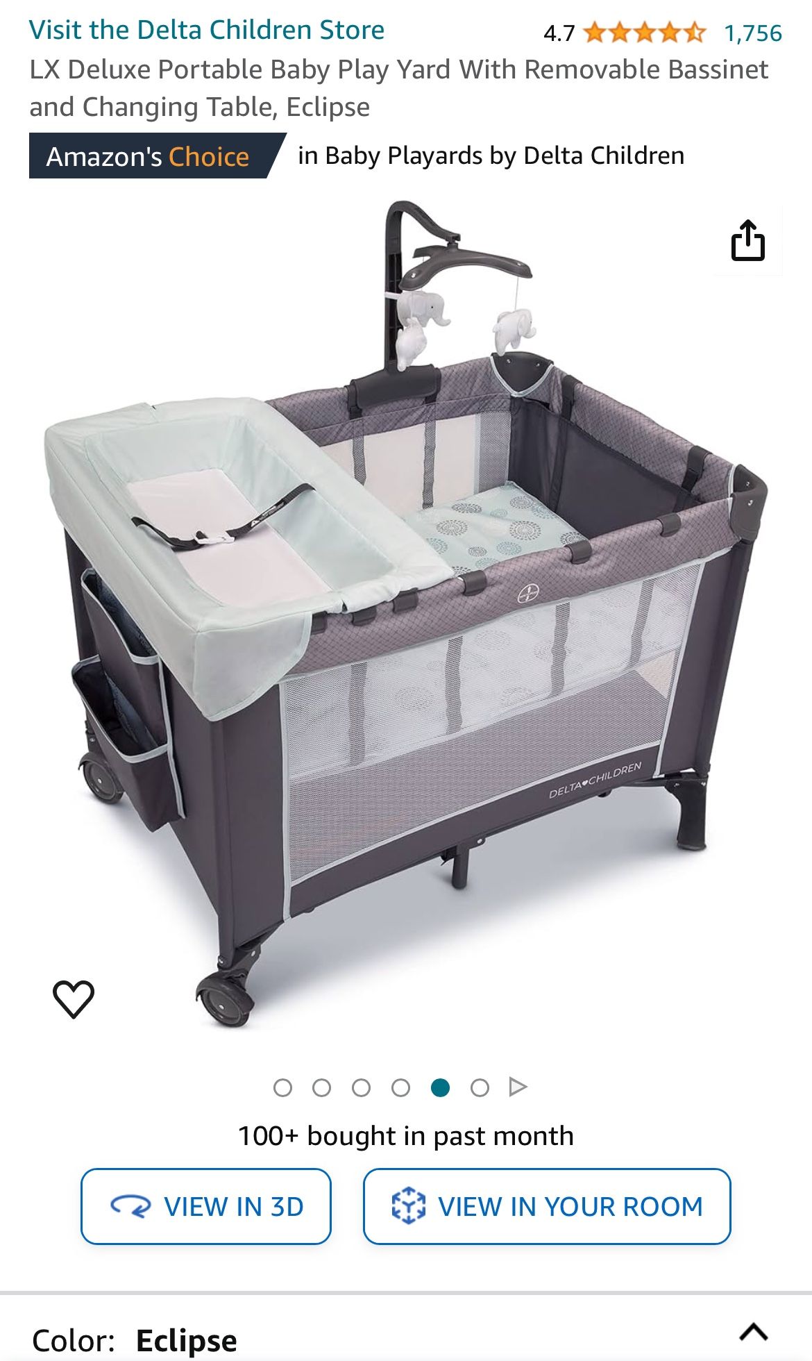 Crib/ Diaper Changing Station Pack And Play