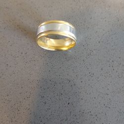 Gold Men Wedding Band Dona K 18K & Platinum 