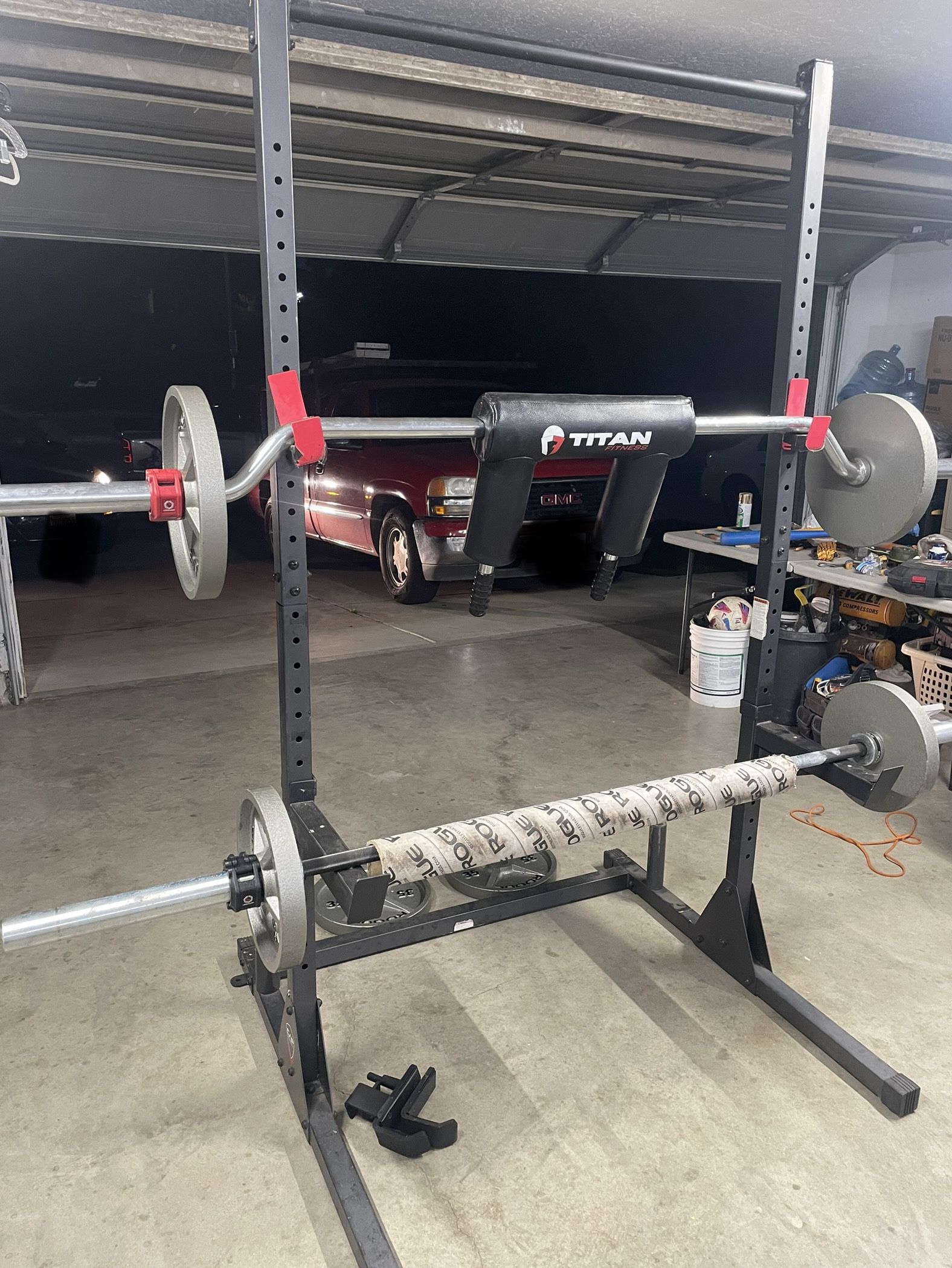 Squat Rack And Weights