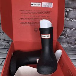 New! Hunter Kid's Black Original First Classic Rain Boots Toddler Sz 5M US/21EU