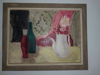 Charlotte Dubin 1943 Still Life Oil Painting