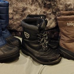 Kids snow boots for winter $7 (Khombu) to $15 (the North face) or $22 for all 3 size 2 boots...