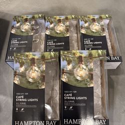 Compton Bay 12-Light 12 ft. Large Cafe Clear String Lights