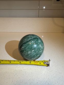 Green strawberry quartz spheres