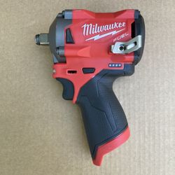 Milwaukee M12 FUEL 12V Lithium-lon Brushless Cordless Stubby 3/8 in. Impact Wrench (Tool-Only)