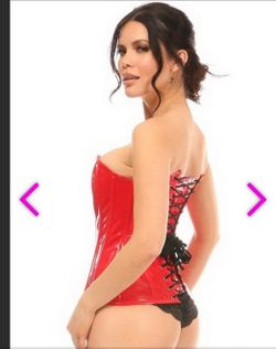 XL - LADIES RED CORSET  (Wonder Woman all day)