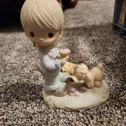 Precious Moments E-1374/B "Praise The Lord Anyhow" Hourglass TMK, Mint