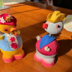 Vintage West German Paper Mache Easter Chicks Candy Containers