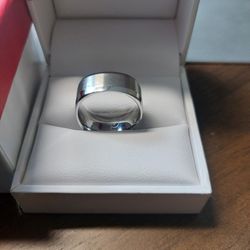 Brand New Cobalt Chrome Squared Mens Ring