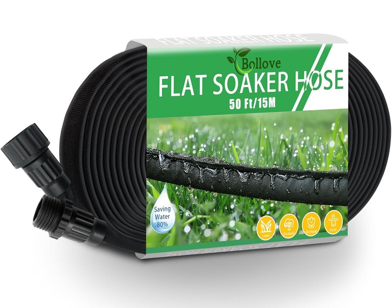 Flat Soaker Hose 50 ft, Garden Hose ص