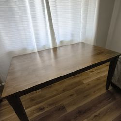Wood dining table