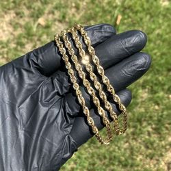 Yellow Gold Rope Chain 14k