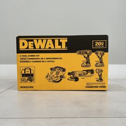 DEWALT 20-Volt MAX Cordless Combo Kit (5-Tool) with (2) 20-Volt 2.0Ah Batteries & Charger
