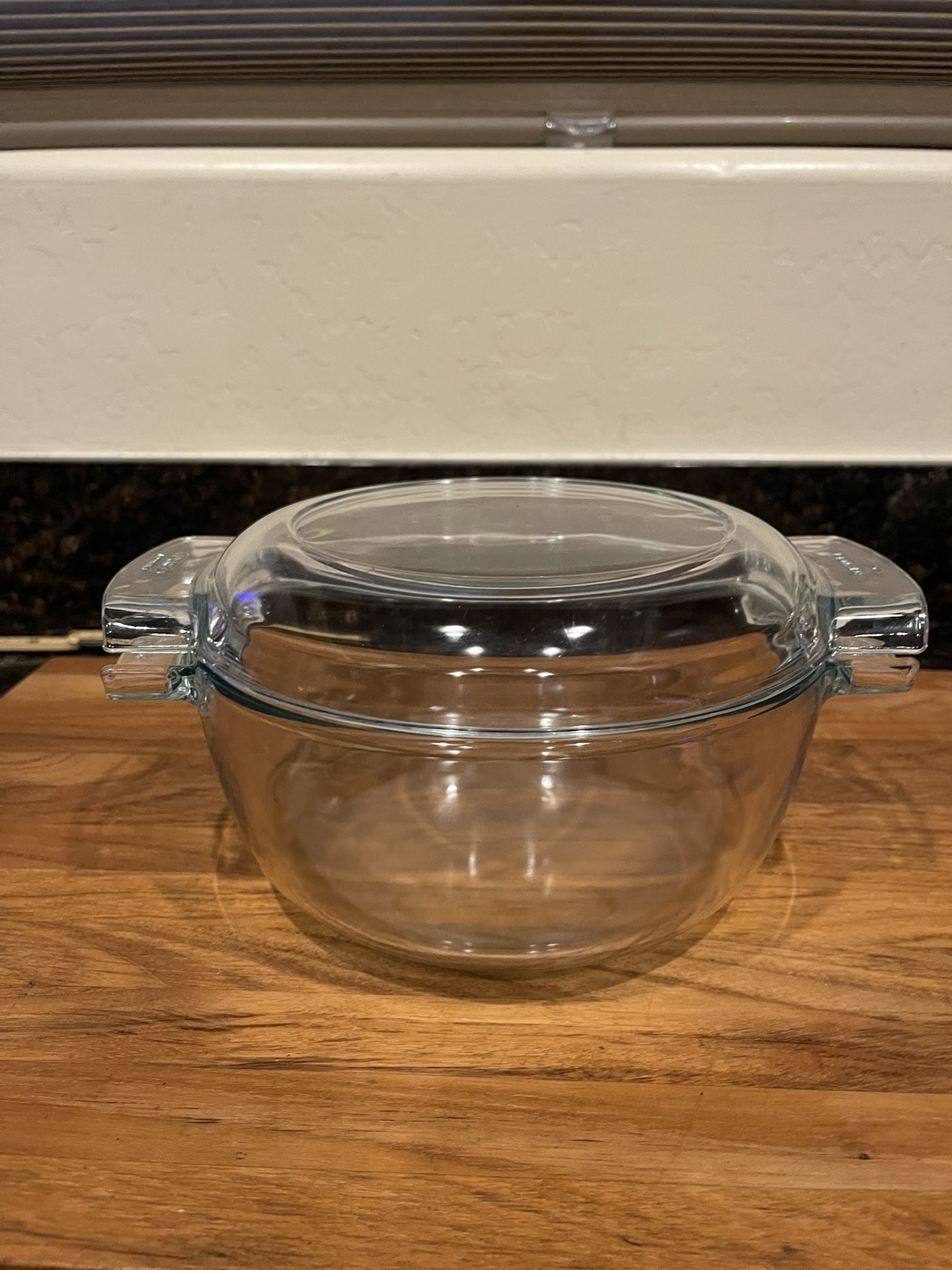 Vintage Pyrex Clear Glass casserole P#454 With Lid