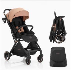 Brand new Gravity Folding Baby Stroller - Portable Travel Toddler Stroller w/Adjustable Backrest, Canopy & Cup Holder, Lightweight and UV Protected, O