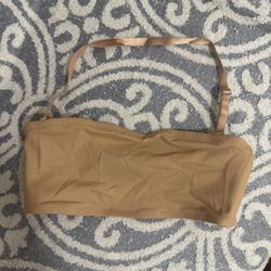 SKIMS Size XXS Recycled Swim Bandeau Bikini Top Color Ochre NWT