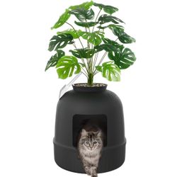 Black Planted Litter Box 