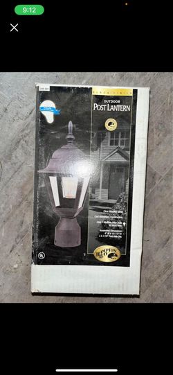 Hampton Bay Black Outdoor Lamp