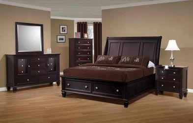 Sandy beach king storage bed