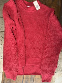 Red Sweater Women Available Sizes XS, M, L