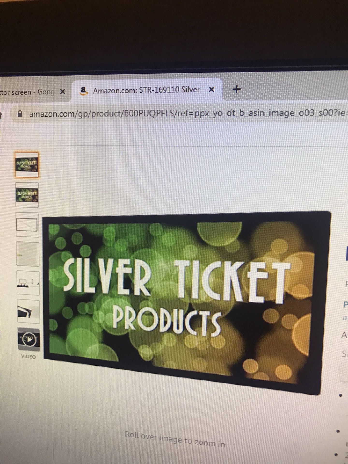 Brand New In The Box Silver Ticket Projection Screen