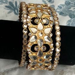 Indian Jewelry Kundan Kara Set 2.50” Size. 