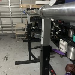 Olympic Barbell With Squat Rack 