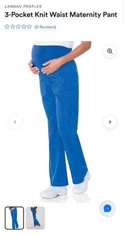 3 Royal blue maternity scrub pants