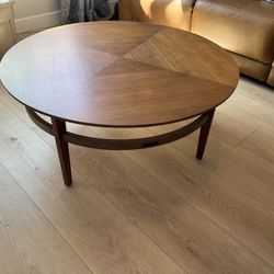 40 inch walnut coffee table