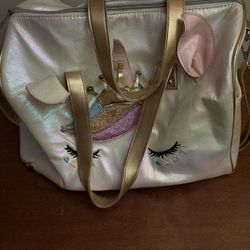 Iridescent Unicorn duffle bag
