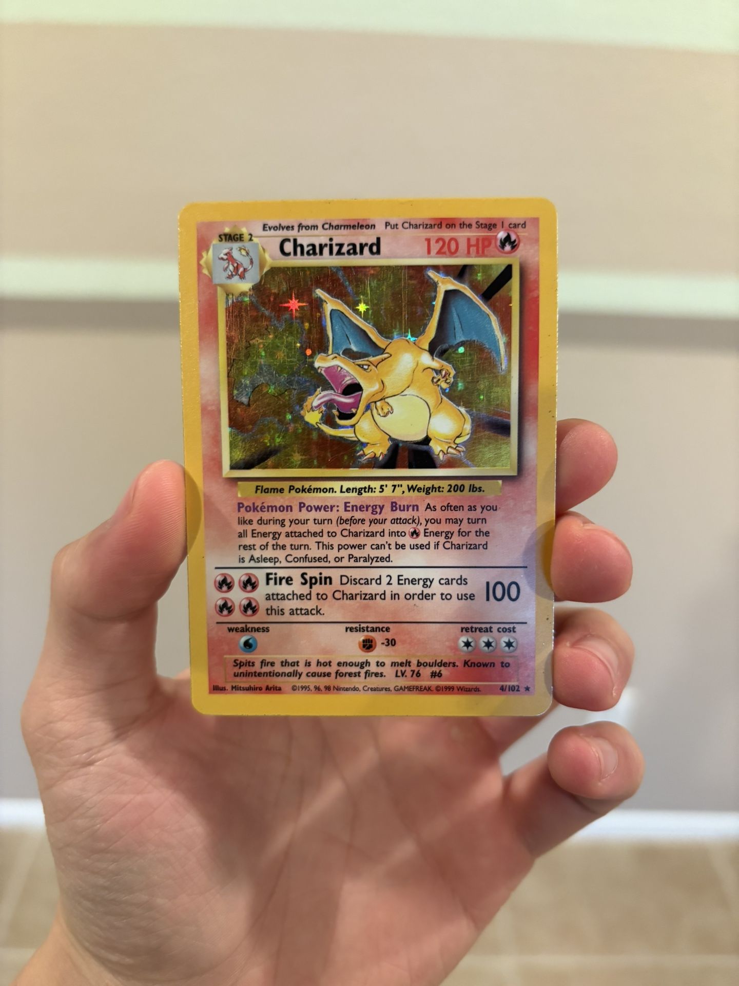 Pokemon 1999 Base Set Charizard Unlimited 