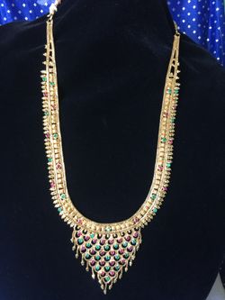 14k gold plated long necklace.