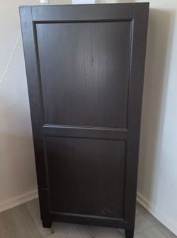 54" Tall Espresso Storage Cabinet with 4 Shelves – Multi-Purpose Organizer