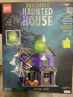 Brand New Block Tech Haunted House Set (539 Pcs) – LIGHTS UP! 🎃👻