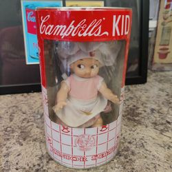 Horsman Campbell Soup Kid Junior Series Girl CHEF DOLL Pink ~Piggy Bank Can 1998

