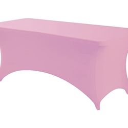 Pink spandex tablecloth