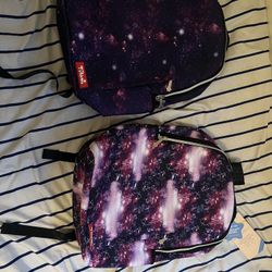 2 Tilami  Girl Back Packs  Whit School Supplies 