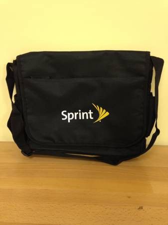 New! Sprint wireless laptop messenger bag. Soft sided, Black.