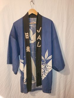 JAL JAPAN AIRLINES BLUE KIMONO