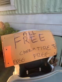 FREE toddler or baby highchair tire great spare good threads