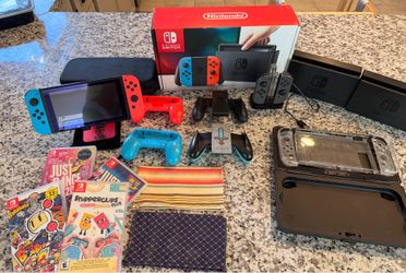 Nintendo Switch, Games, Accessories Bundle