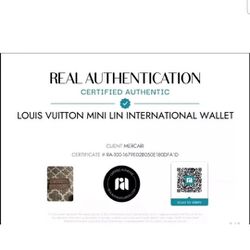 Louis Vuitton Monogram Mini Lin Wallet CA0064 Date Stamp