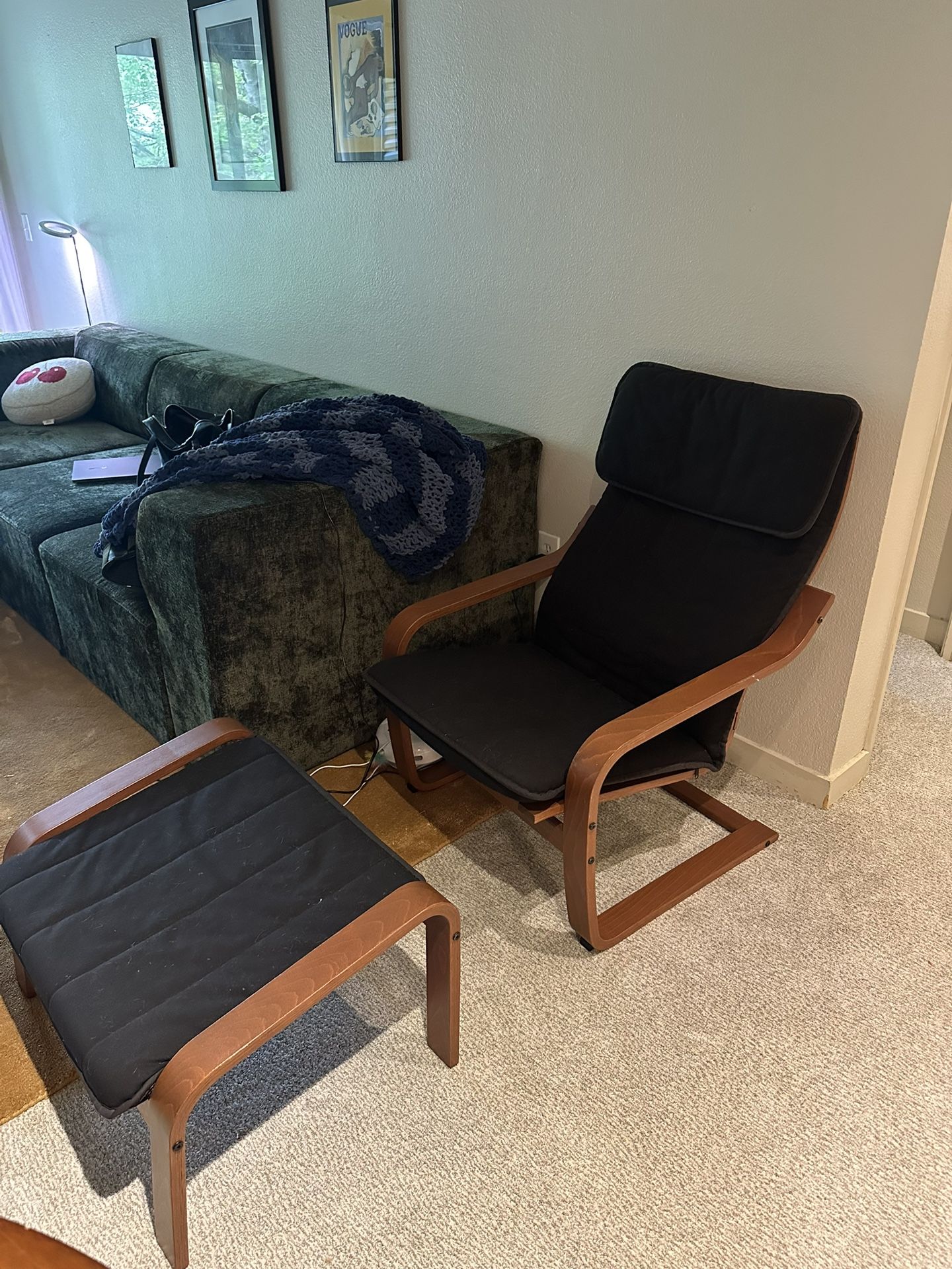 Ikea poäng lounge chair and ottoman