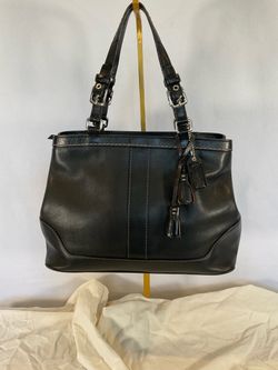 Vintage coach Hamptons 7467 black leather carryall tote – 2005