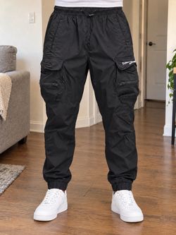 Black Cargo Jogger Pants Small Size