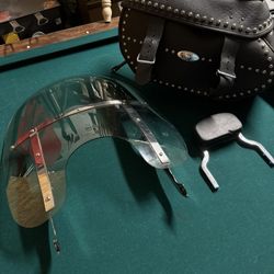 Harley Davidson windshield, Saddle Bags & Sissy Bar